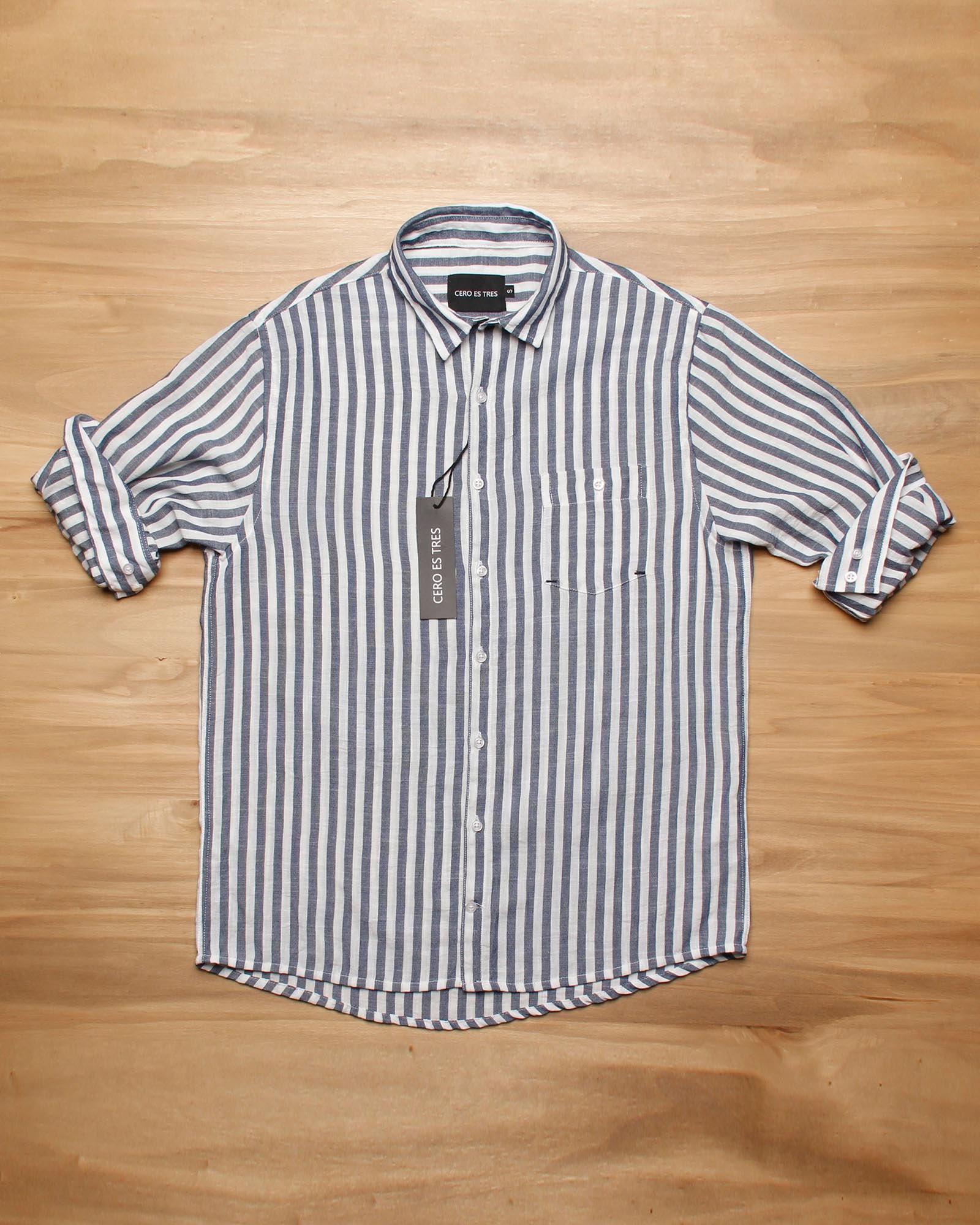 6529REGSPAM - CAMISA PISCO AZUL MARINO